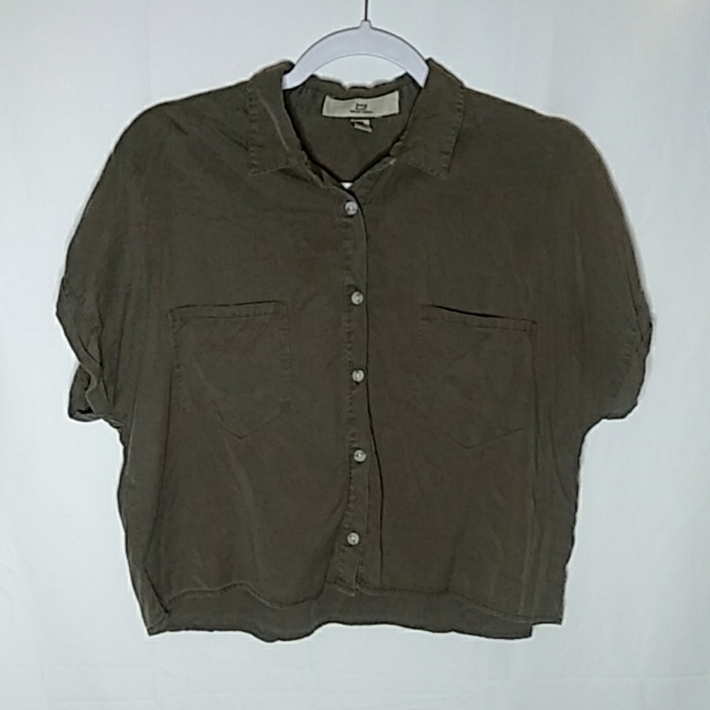 THREAD + SUPPLY cropped button down